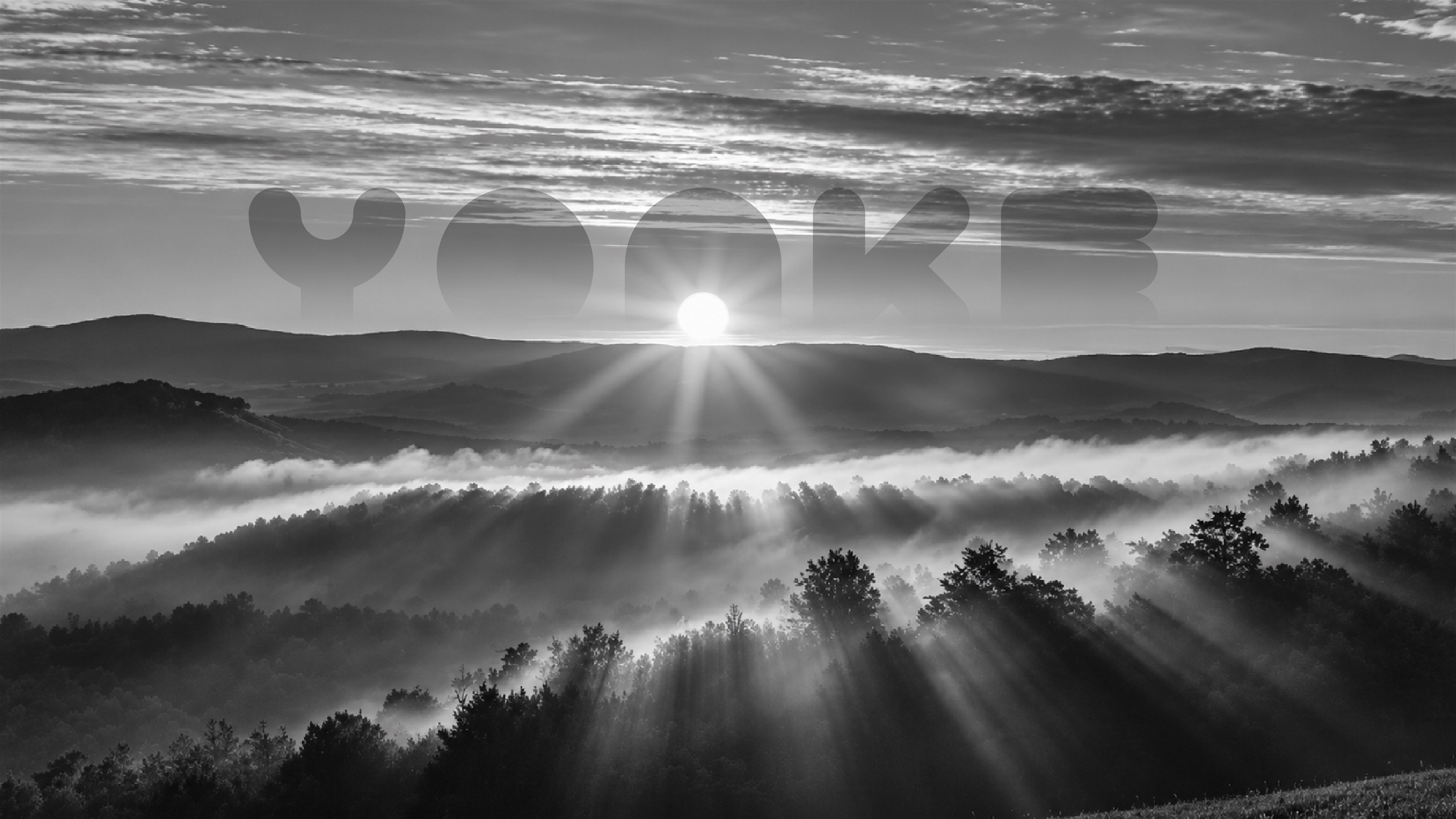 First light at sunrise